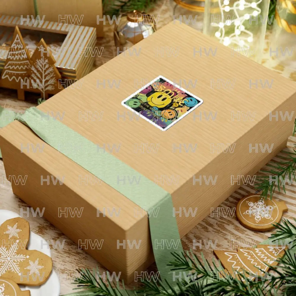 Sticker: Smile and the Whole World Smiles with You Kiss-Cut Stickers - Paper products