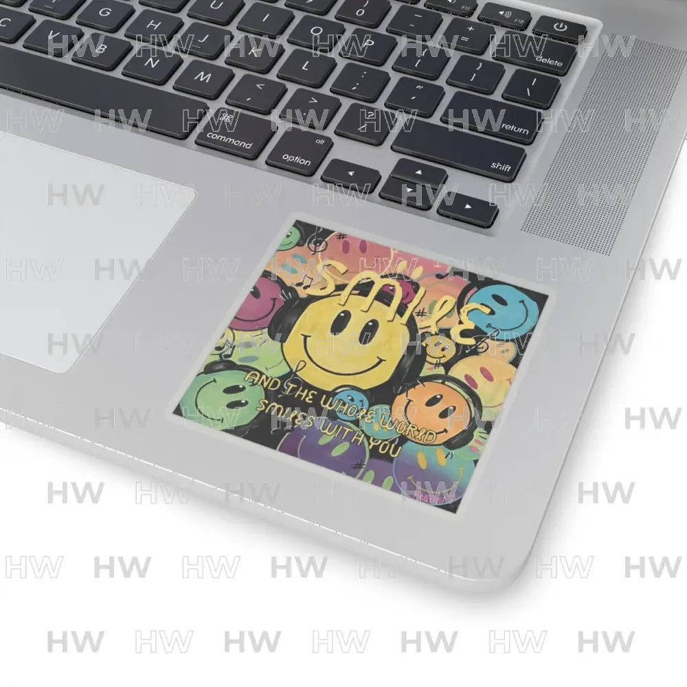 Sticker: Smile and the Whole World Smiles with You Kiss-Cut Stickers - Paper products